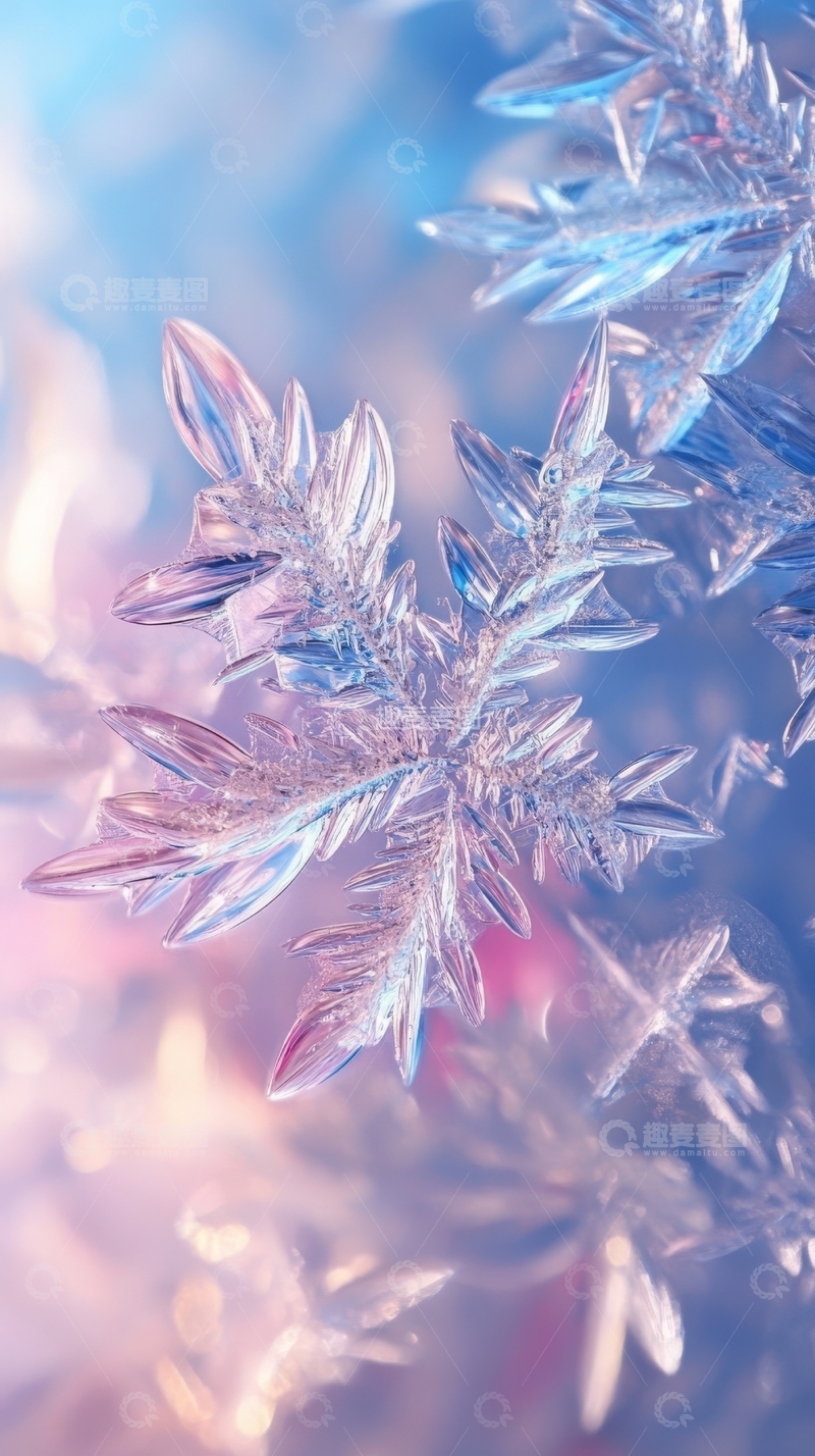 高清大图下载【趣麦麦图】冰晶特写：梦幻般的自然艺术