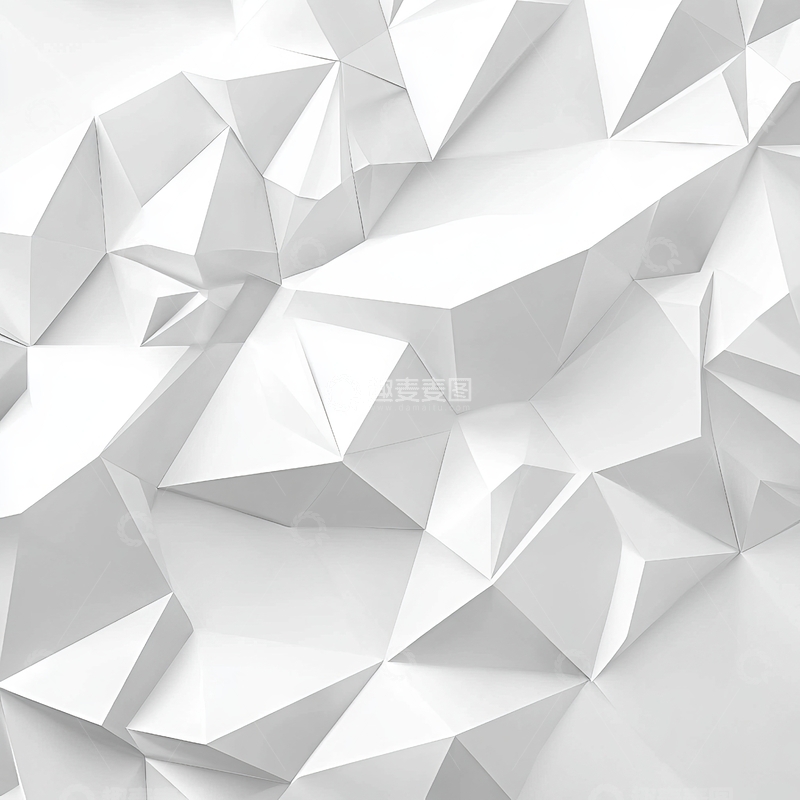 高清大图下载【趣麦麦图】白色多边形几何图案背景