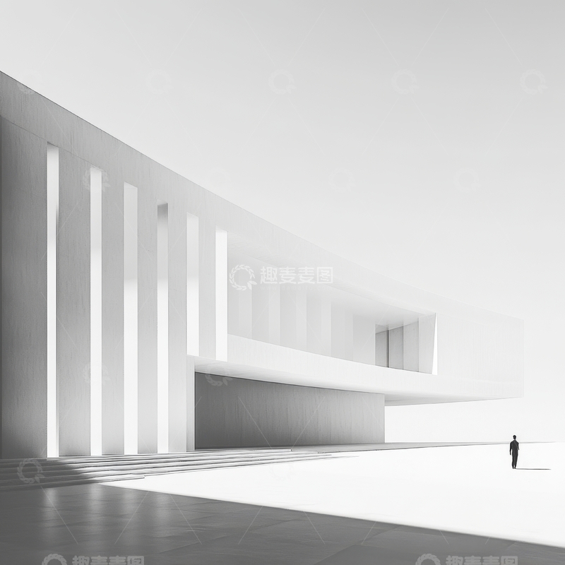 高清大图下载【趣麦麦图】现代建筑外墙与光影效果
