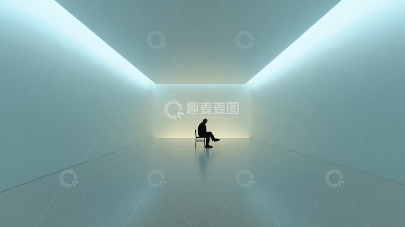 高清大图下载【趣麦麦图】光影中的独坐者