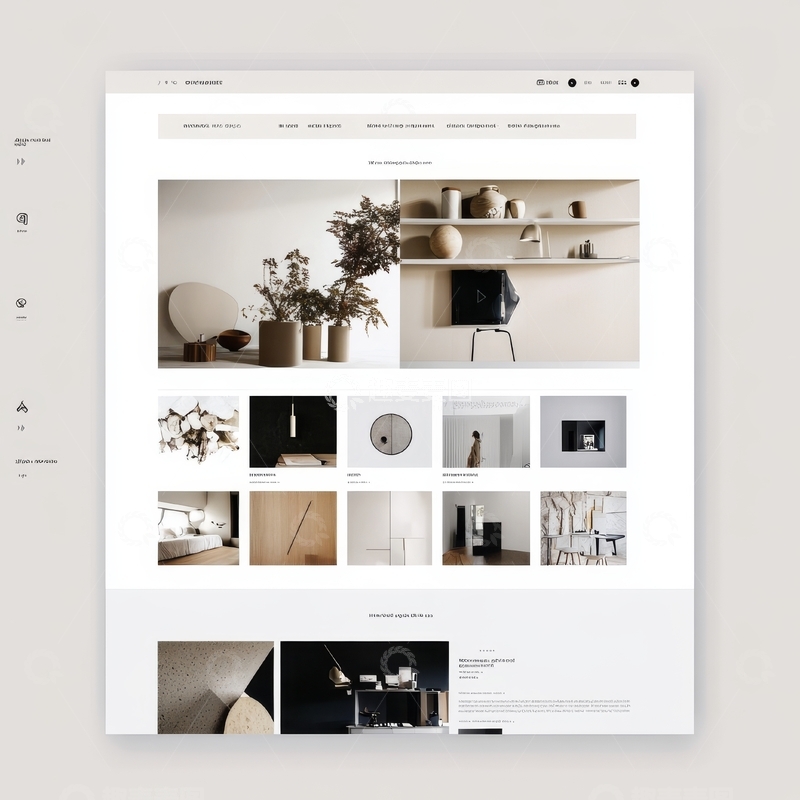 高清大图下载【趣麦麦图】简约室内设计展示网页