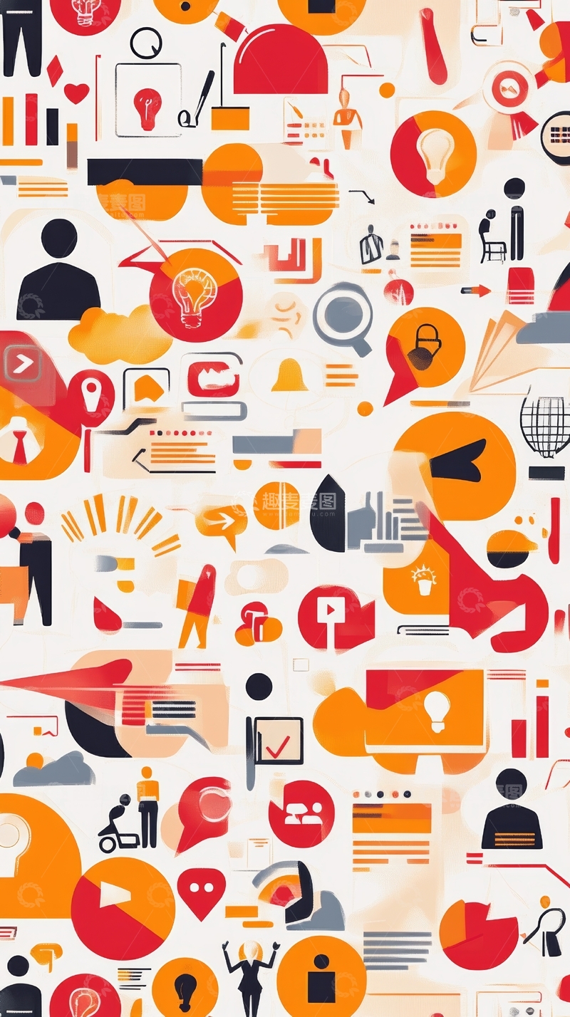 高清大图下载【趣麦麦图】多彩信息图表元素集合