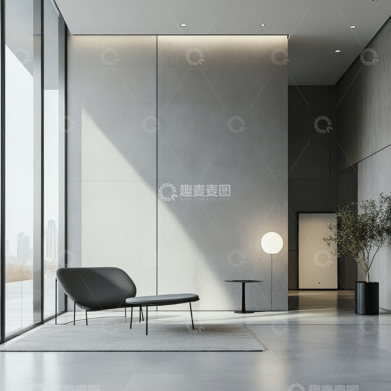 高清大图下载【趣麦麦图】现代简约室内设计客厅场景
