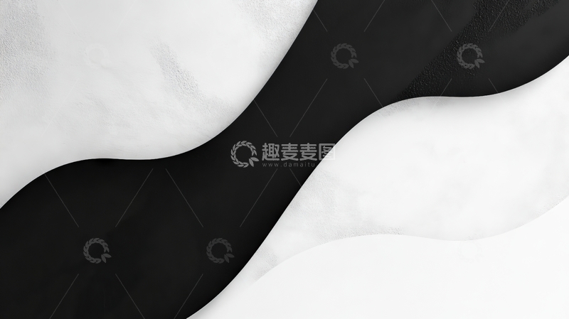 高清大图下载【趣麦麦图】黑白波浪纹理背景