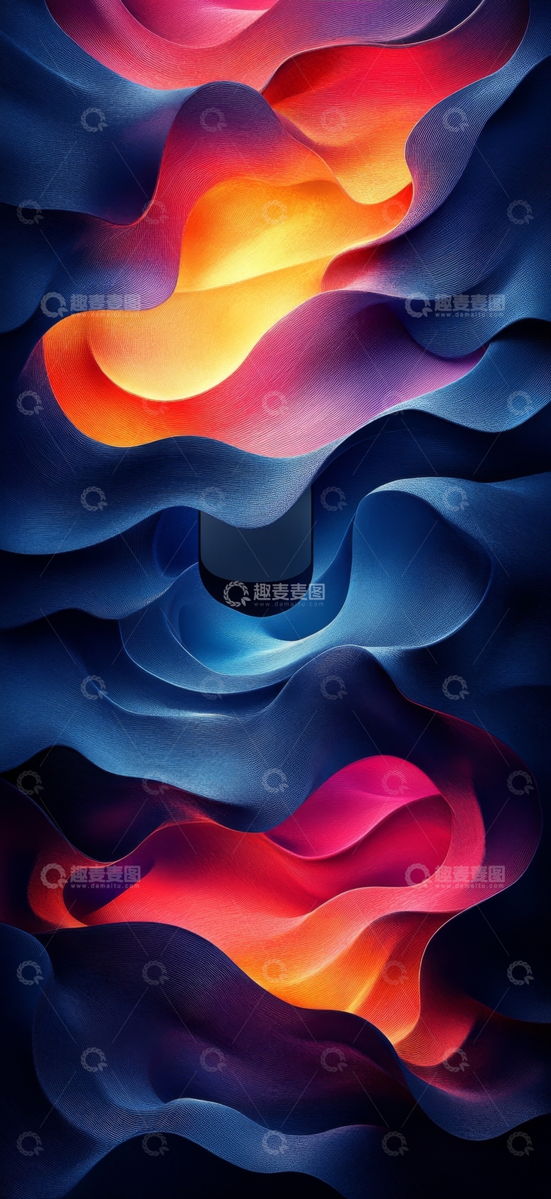 高清大图下载【趣麦麦图】流光溢彩的抽象波浪图案