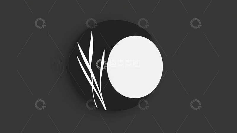 高清大图下载【趣麦麦图】黑白圆形图案与线条组合设计