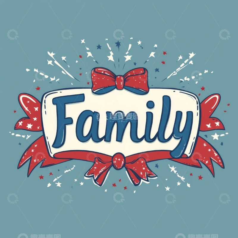 高清大图下载【趣麦麦图】家庭主题装饰文字设计