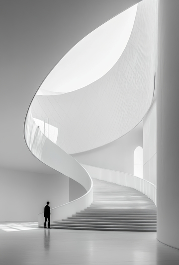 现代建筑中的螺旋楼梯