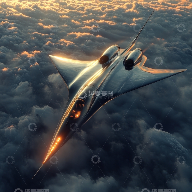 高清大图下载【趣麦麦图】未来战机翱翔云层之上