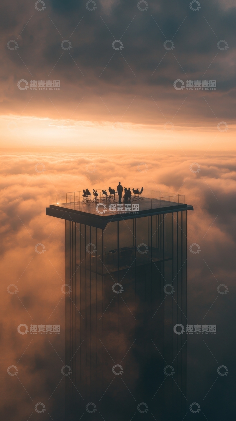 高清大图下载【趣麦麦图】云端之巅的聚会