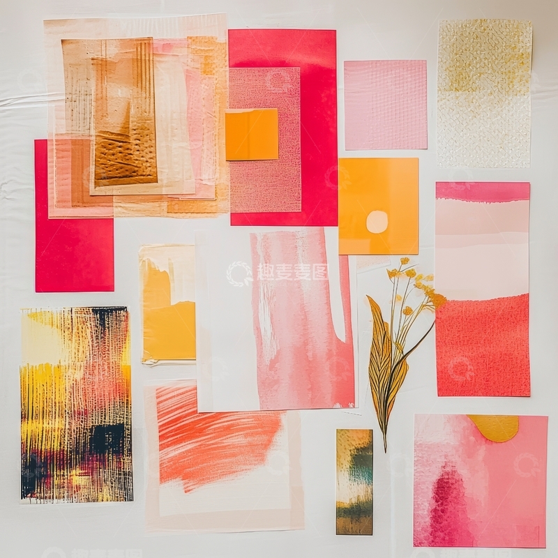 高清大图下载【趣麦麦图】多彩抽象艺术拼贴画