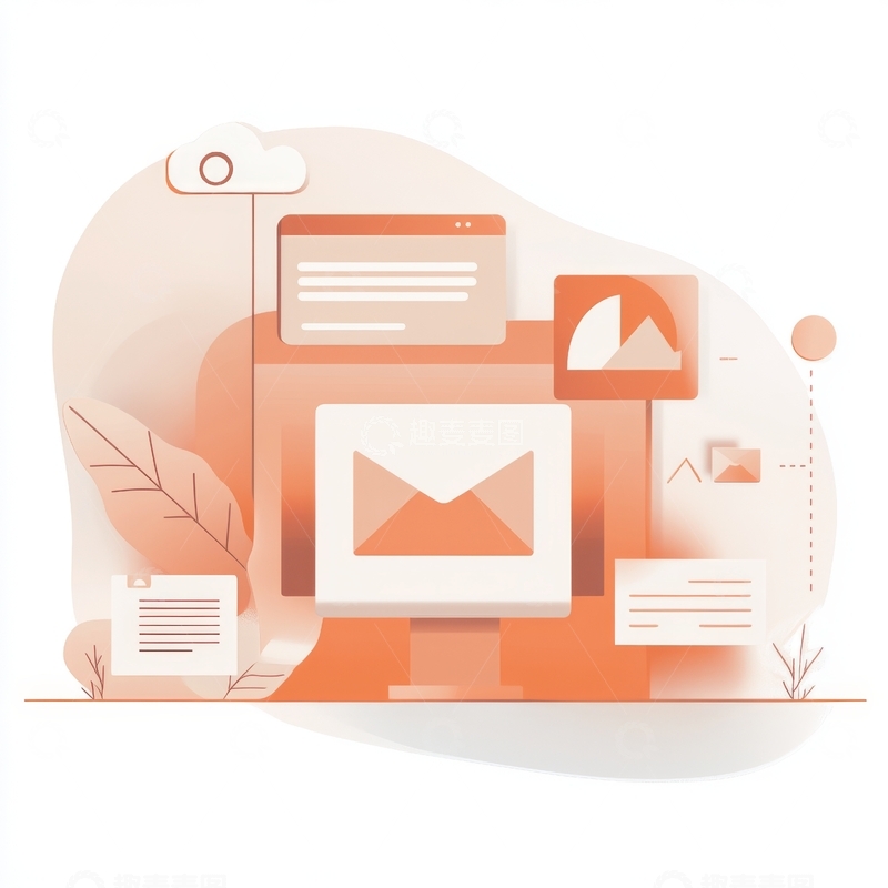 高清大图下载【趣麦麦图】电子邮件与文件管理的现代界面