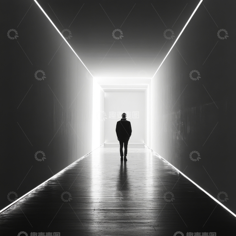 高清大图下载【趣麦麦图】黑影行者，光亮尽头