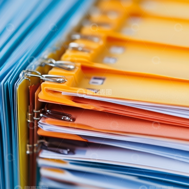 高清大图下载【趣麦麦图】彩色文件夹整齐排列