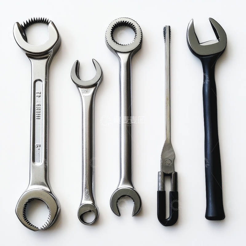 高清大图下载【趣麦麦图】多种扳手工具排列展示
