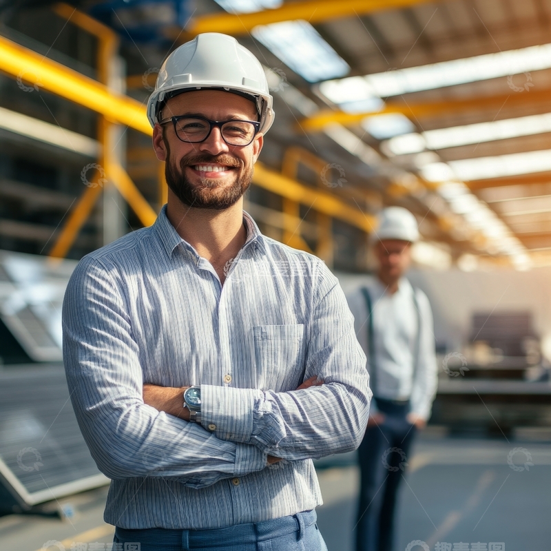 高清大图下载【趣麦麦图】工业厂房内的工程师