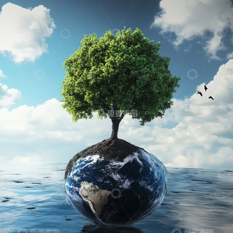 高清大图下载【趣麦麦图】地球之上绿树生长