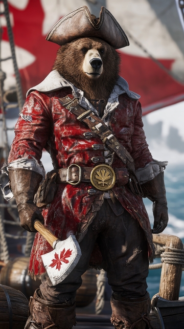 装扮成海盗的熊角色