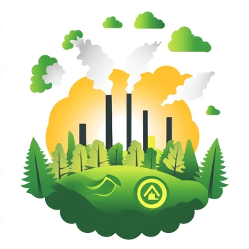 工业排放与自然环境的对比