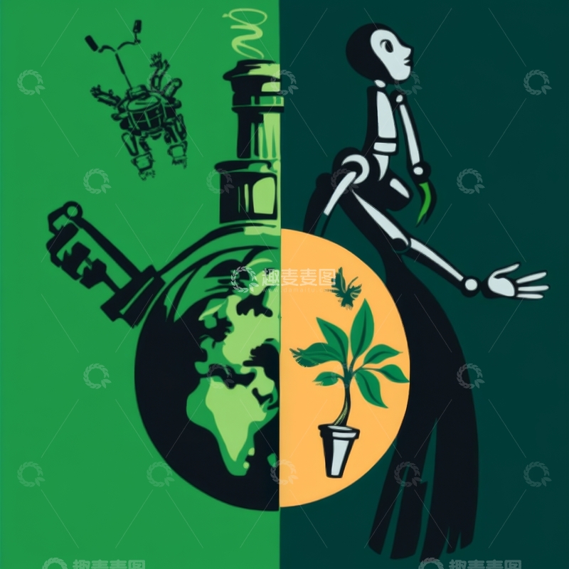 高清大图下载【趣麦麦图】科技与自然的融合