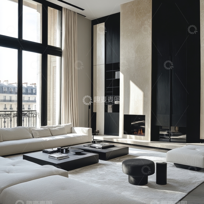 高清大图下载【趣麦麦图】现代简约客厅设计