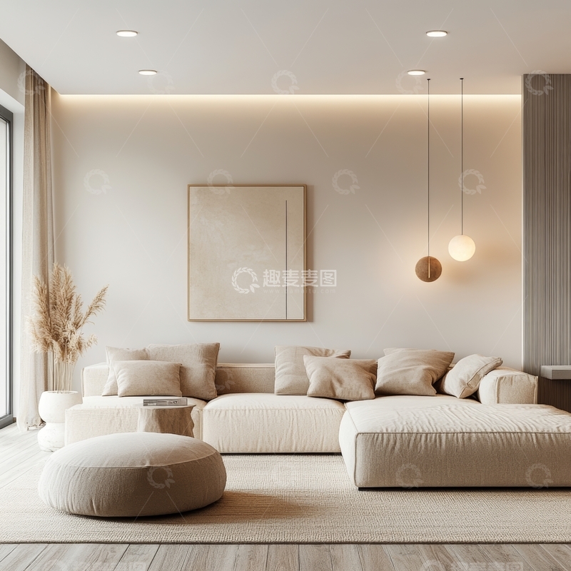 高清大图下载【趣麦麦图】现代简约客厅设计