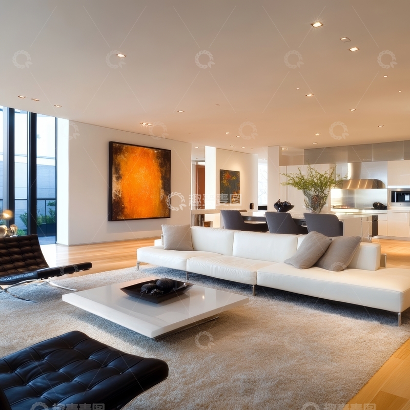 高清大图下载【趣麦麦图】现代简约客厅设计