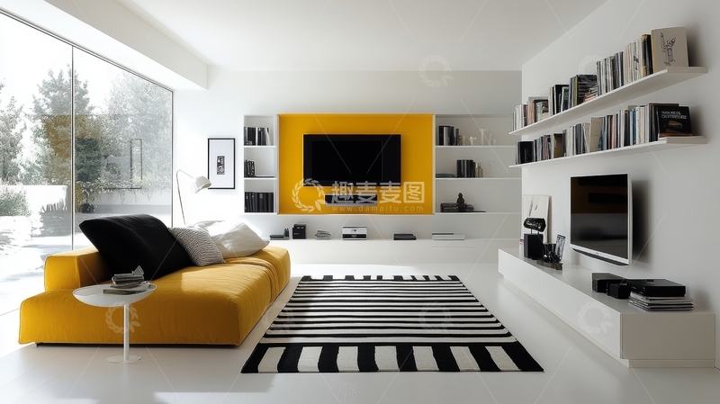 高清大图下载【趣麦麦图】现代简约客厅设计