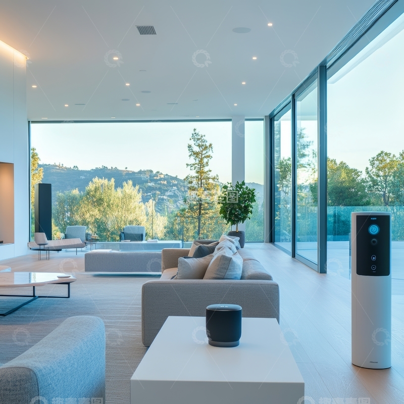 高清大图下载【趣麦麦图】现代客厅与全景落地窗