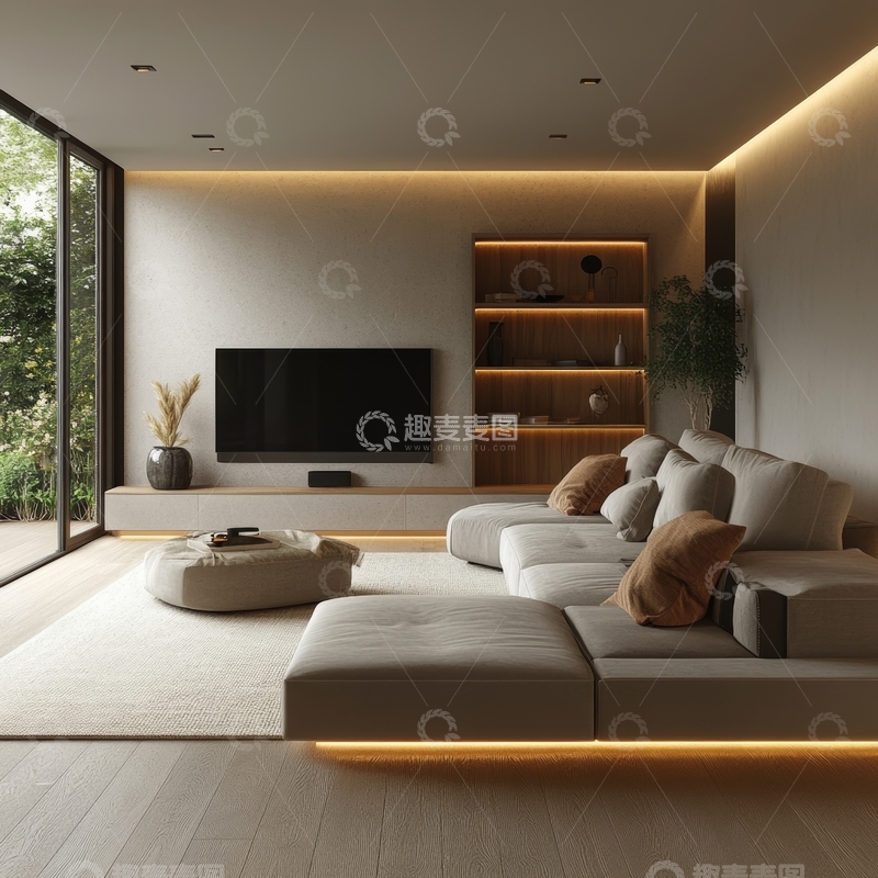 高清大图下载【趣麦麦图】现代简约客厅设计