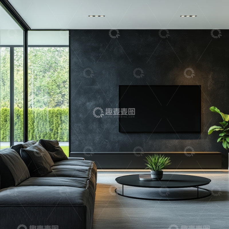 高清大图下载【趣麦麦图】现代简约客厅设计