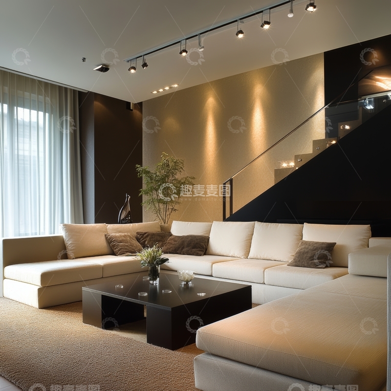 高清大图下载【趣麦麦图】现代简约客厅设计