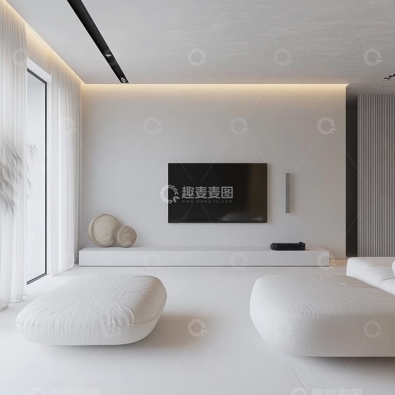 高清大图下载【趣麦麦图】现代简约客厅设计