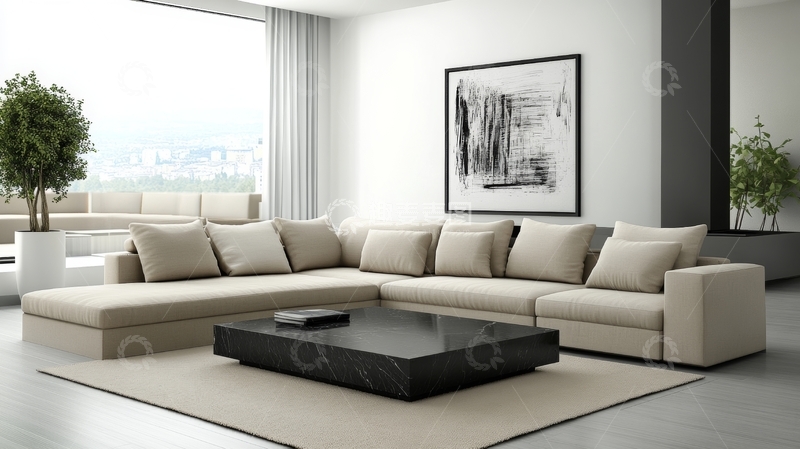 高清大图下载【趣麦麦图】现代简约客厅设计