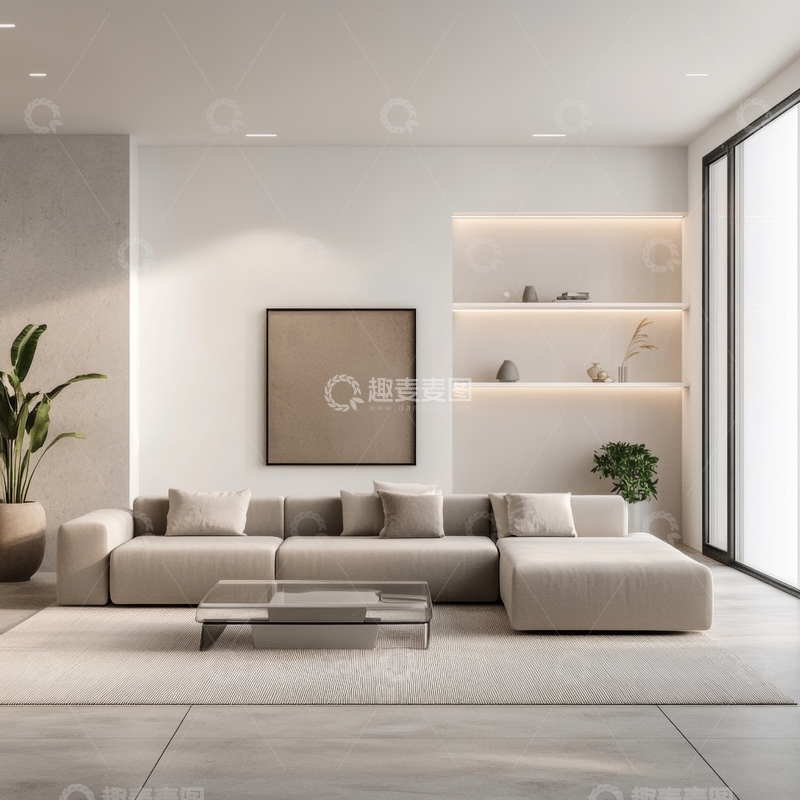高清大图下载【趣麦麦图】现代简约客厅设计