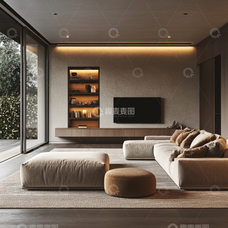 高清大图下载【趣麦麦图】现代简约客厅设计