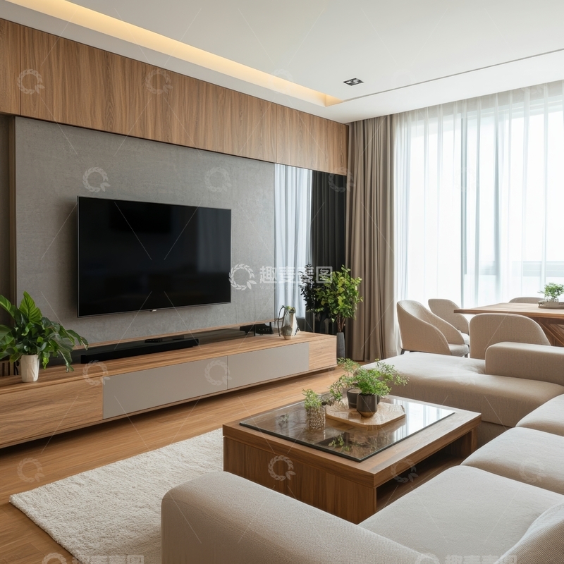 高清大图下载【趣麦麦图】现代简约客厅设计