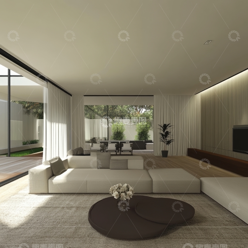 高清大图下载【趣麦麦图】现代简约客厅设计