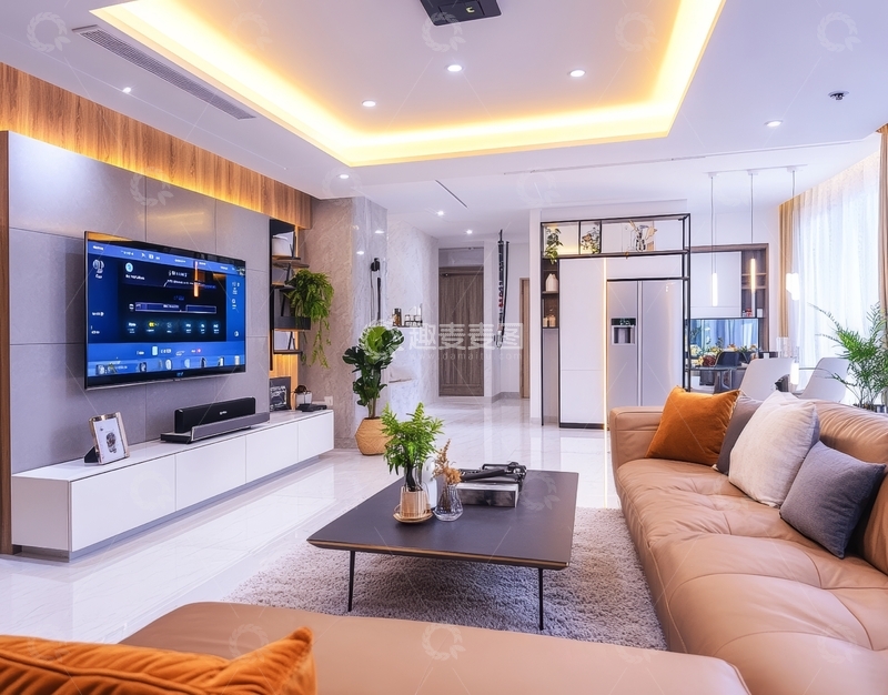高清大图下载【趣麦麦图】现代客厅设计，温馨舒适家居环境