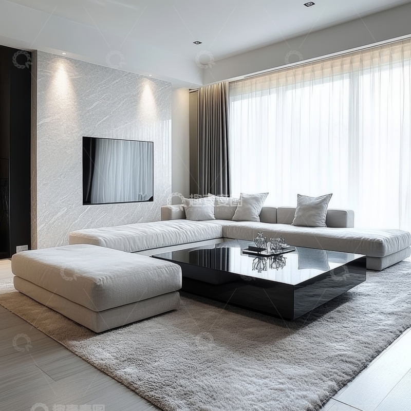 高清大图下载【趣麦麦图】现代简约客厅设计