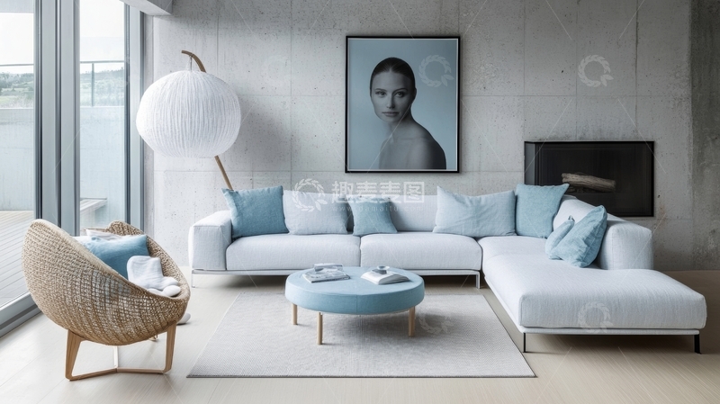 高清大图下载【趣麦麦图】现代简约客厅布置