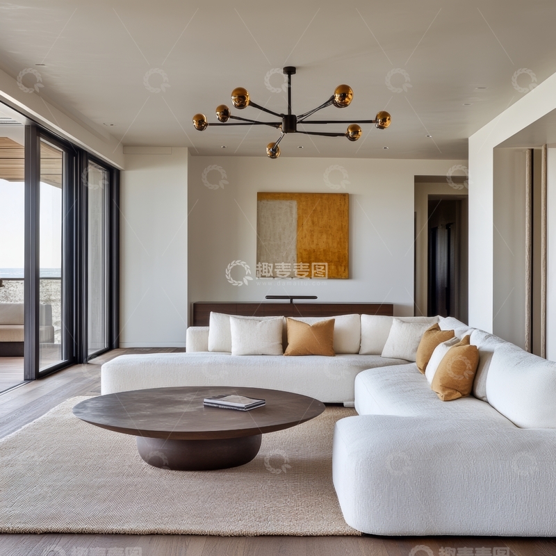 高清大图下载【趣麦麦图】现代客厅设计，简约舒适风格
