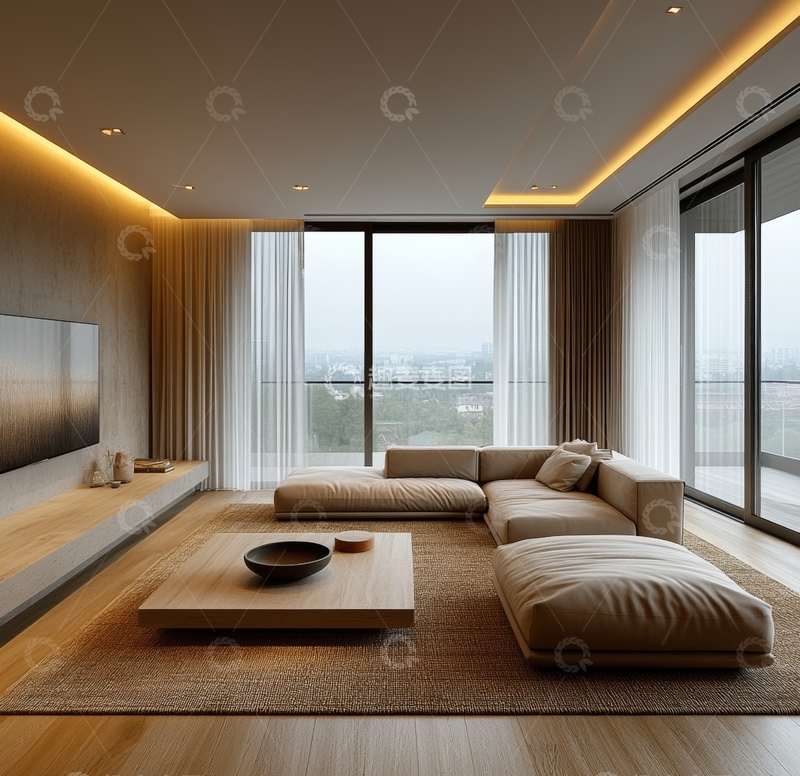 高清大图下载【趣麦麦图】现代简约客厅设计