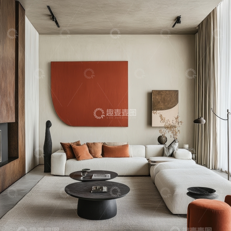 高清大图下载【趣麦麦图】现代简约客厅设计