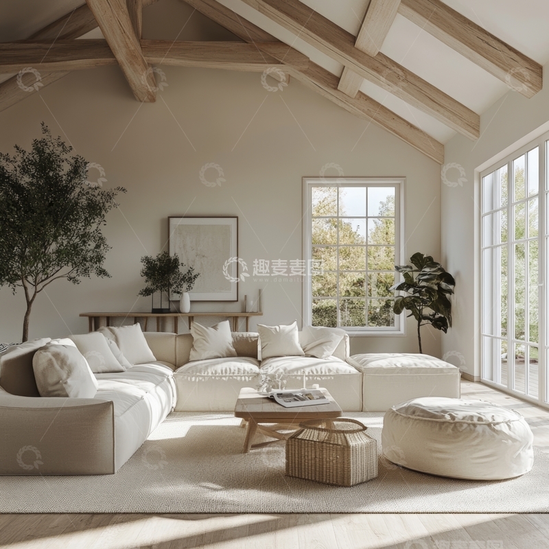 高清大图下载【趣麦麦图】明亮温馨的现代客厅设计