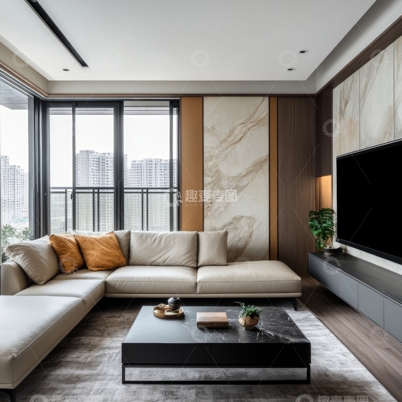 高清大图下载【趣麦麦图】现代简约客厅设计