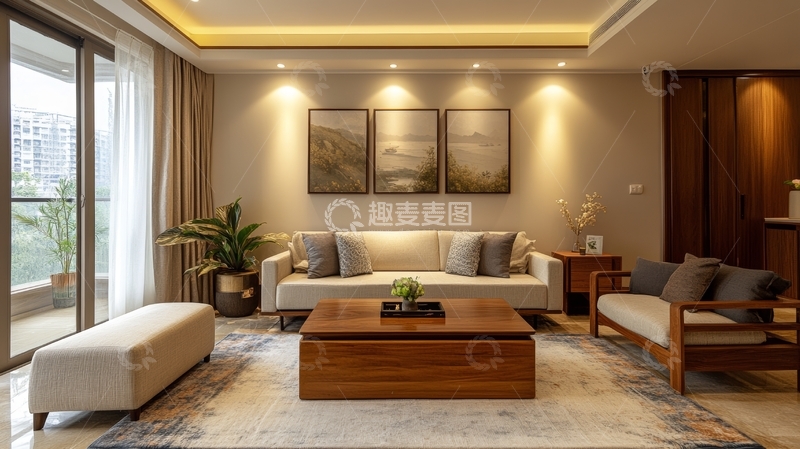 高清大图下载【趣麦麦图】现代简约客厅设计