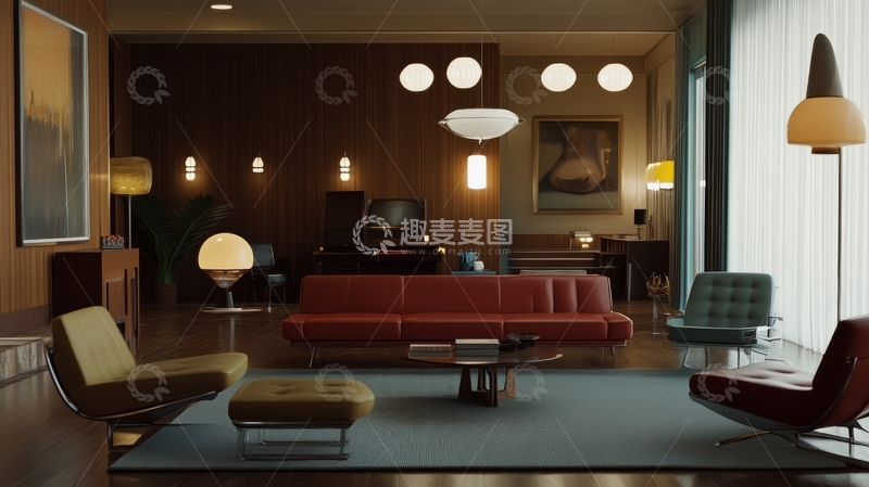 高清大图下载【趣麦麦图】现代客厅设计，温馨舒适氛围