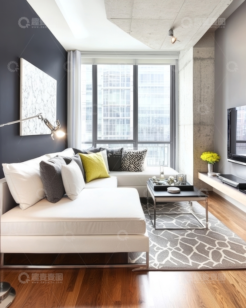 高清大图下载【趣麦麦图】现代简约客厅设计