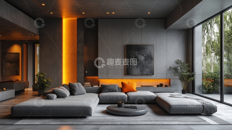 高清大图下载【趣麦麦图】现代简约客厅设计